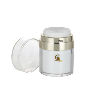 Wholesale Empty Pearl White 15ml 30ml 50ml Capacity Round Plastic <strong>Airless</strong> <strong>Pump</strong> <strong>Jar</strong> for Cosmetic Use - Product Image 6