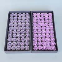 Mini Rose savon fleur décoration fait à la main naturel saint-valentin fête des mères cadeaux d'anniversaire 50 pièces
