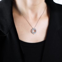 Collier minimaliste en argent sterling 925 avec pendentif minuscule en CZ, chaîne délicate pour femmes