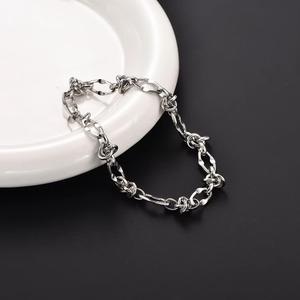 Hip Hop Men's <b>Bracelet</b> Stainless Steel Knotted Hand Chain <b>Gold</b> Plated Unique Chunky Link Bangle Punk Jewelry for <b>Boys</b> - Product Image 2