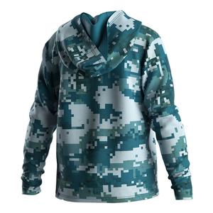 Haut de pêche à capuche professionnel pour enfants, séchage rapide, UPF 50, respirant, imperméable, coupe-vent, grande taille, en polyester pour garçons - Product Image 4