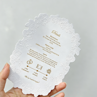 Invitaciones de Boda de Lujo con Grabado en Relieve y Lámina Dorada, Diseño Floral Personalizado con Rosas, Invitación de Papel, Kit de Papelería para Matrimonio