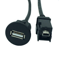 Nouveau style USB a vers Mini 5p avec un câble de verrouillage mâle vers mâle USB B montage sur panneau type-A vers type B Mini câble d'extension affleurant 5 broches