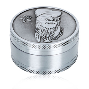 Wholesale Custom Logo Silver Color Zinc Alloy Metal 50*27mm 3 Parts <b>Herb</b> <b>Grinder</b> <b>Herb</b> Crusher Smoking Accessories - Product Image 5