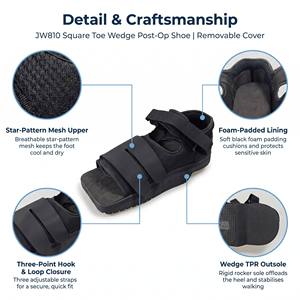 Scarpa <span class=keywords><strong>Ortopedica</strong></span> Professionale per il Sollievo del Tallone con Copertura Rimovibile, Cuneo in TPR e Chiusura a Velcro, per Fascite Plantare e Spur del Tallone - Product Image 4