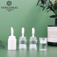 4.5ml fard à paupières liquide 3 sections conteneur de brillant à lèvres emballage de cosmétiques tube de brillant à lèvres vide transparent unique logo personnalisé