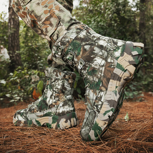 Bottes de chasse, de sport et de montagne imperméables, résistantes à l'usure, unisexes, antidérapantes, en cuir tactique camouflage désert - Product Image 3