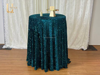 Nappe Ronde en Velours Écrasé à Paillettes Rose et Noir Scintillante pour Mariage, Banquet, Fête, Décoration de Salle d'Événements