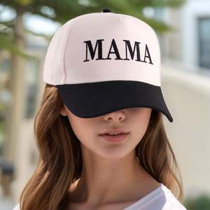 Gorra de Béisbol Casual de Moda, Bordada con la Palabra MAMA, de 5 Paneles, Bicolor - Product Image 2