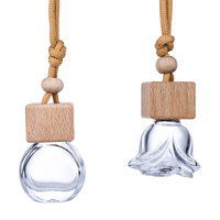 5ml -17ml diffuseur voiture désodorisant suspendu bouteille de parfum verre aromathérapie parfum huile essentielle pendentif