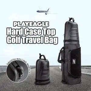 New Design Hard Case Top Golf Travel Bag Cover With Wheels Custom Foldable Airplane Golf Travel Bags With Password Lock