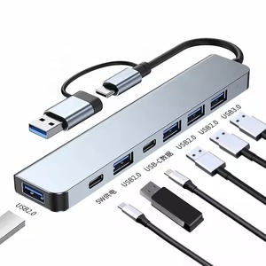 Répartiteur <span class=keywords><strong>USB</strong></span> multiport <span class=keywords><strong>USB</strong></span>-C Hub en alliage d'aluminium 7 en 1 Adaptateur OTG Type-C Type C <span class=keywords><strong>USB</strong></span> 3.0 2.0 Multiport Hub pour ordinateur portable - Product Image 6