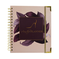 Carnet de notes hebdomadaire à spirale A4 avec logo imprimé personnalisé, prêt à expédier, format A3 avec tissu et couverture PP, reliure à spirale