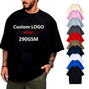 Camiseta Oversize de Algodón Tejido de 290 g/m², Unisex, Estilo Hip Hop, para Personalizar con Logotipo - Product Image 1