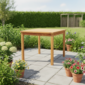 Mesa de Comedor Haven Crea un Comedor Exterior Moderno y Ligero con Encanto de Madera de Teca, Perfecta para Jardines, Terrazas, Patios y Villas - Product Image 3