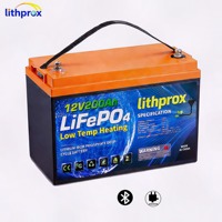 Batterie LiFePO4 12,8V 200AH Grade A Vente Directe Usine 6000 Cycles Profonds BMS Intelligent Bluetooth Connecteur Anderson CE RoHS IP67 OEM ODM