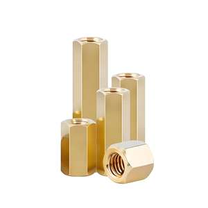 Braccio di ferro esagonale con doppio passaggio colonna esagonale di rame doppio esagono in ottone a doppia filettatura - Product Image 3