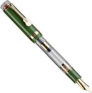<span class=keywords><strong>Jinhao</strong></span> 1935 pluma estilográfica de regalo de graduación de estilo japonés, acrílico transparente verde y transparente con clip de guitarra y convertidor grande - Product Image 5