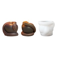 Moule en silicone 3D classique et populaire, à texture agréable, avec motif religieux de pomme du fruit interdit, pour la création de décorations DIY, de pains de cire, de savons et de bougies