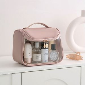 Organizer <b>Clear</b> Travel Toiletry <b>Bags</b> PU Zipper WaterProof Makeup PVC Cosmetic <b>Bags</b> Hot Sells Large Capacity <b>Bag</b> - Product Image 3