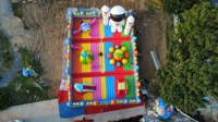 Trampoline gonflable d'extérieur Grande maison gonflable Parc à thème gonflable géant Grand château gonflable Combo Bouncer Aire de jeux à louer