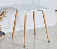 Table de cuisine nordique scandinave moderne 70 x 70 x 72 cm, table ronde en bois pour la maison ou l'hôtel