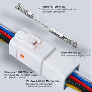 Водонепроницаемые автомобильные разъемы серии JWPF, 2/3/4/6/8-контактные, штекерные и гнездовые - Product Image 5