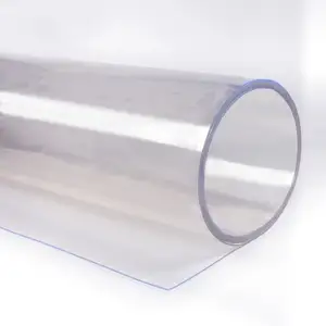 Pvc Super jernih tahan air lembar kaca lunak transparan untuk taplak meja dalam gulungan