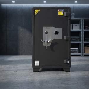 Coffre-fort en acier WELKO KS 160 DK de haute qualité avec serrure à clé et serrure à code électronique - Utilisation commerciale et domestique Gris L400xw300xh145mm - Product Image 3