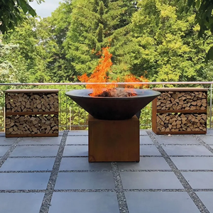 Barbecues d'extérieur au charbon de bois, brasero en acier Corten, nouveau design - Product Image 1