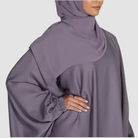 Khimar Hijab Abaya Modeste de Dubaï, Robe de Prière Musulmane Élastique Une Pièce Style Borka Français, Robe Islamique pour l'Été