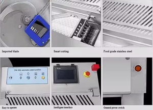 लंबी सेवा जीवन औद्योगिक स्टेनलेस स्टील मोटर असर गियरबॉक्स मांस स्लिसर मशीन 4750w 210 स्लाइस/मिनट - Product Image 6