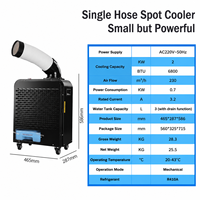 Compresseur industriel portable de refroidissement rapide pour équipement de gros, 2000W de puissance de refroidissement, 6800BTU, refroidisseur d'air portable