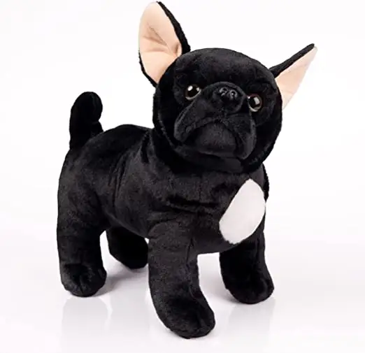 12.5 pollici cane nero peluche animali di peluche compleanno regali di natale per bambino personalizzato Bulldog francese peluche