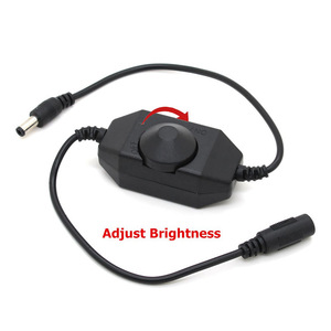 DC 12V 24V <strong>LED</strong> <strong>Strip</strong> Dimmer Switch With DC Female Male <strong>Adapter</strong> Brightness Adjustable Controller Manual Knob <strong>LED</strong> Dimmer Switch - Product Image 5