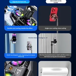 Refroidisseur de téléphone portable dédié au streaming en direct, ultra-silencieux, en alliage d'aluminium, à refroidissement semi-conducteur, avec système Ice Seal Back - Product Image 3