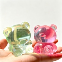 Jouets anti-stress en forme d'ours en maltose de haute qualité, à rebond lent, transparents, en forme d'ours en sucre