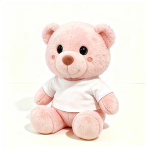 Ours en peluche rose personnalisé, animal en peluche, ours en peluche mignon, ours en peluche habillé, ours en peluche rose - Product Image 4