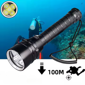 Đèn pin lặn T6 <span class=keywords><strong>LED</strong></span> dây buộc chống rơi 70m IP68 không thấm nước Đèn pin lặn dưới nước hang động sâu Câu Cá Biển tàu ngầm lặn ánh sáng - Product Image 6