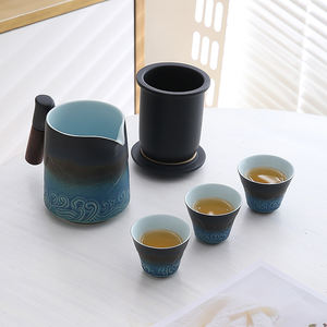 Juego de Té de Viaje de Kung Fu Chino con Bolsa de Almacenamiento Portátil, Juego de Tetera Tradicional China - Product Image 4