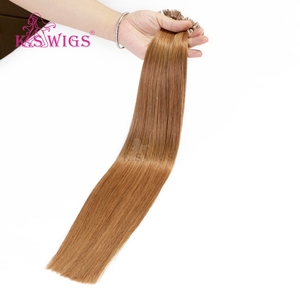 K.SWIGS Extensions de cheveux 100% naturels à pointe en U, qualité salon, kératine pré-collée, lisses naturels, cuticules alignées, sans perte, couleur personnalisée - Product Image 3