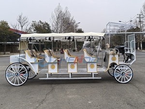 Charrette de tourisme, charrette à chevaux européenne, chariot, calèche, calèche de mariage en forme de citrouille, calèche électrique à chevaux - Product Image 5