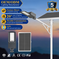 Lampadaire solaire LED WERISE IP65, éclairage extérieur, charge MPPT, contrôle AI, lampadaires solaires LED pour autoroute et route