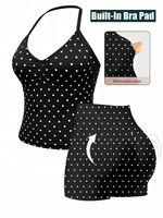 Ensemble bikini deux pièces taille haute push-up sexy pour femme, grande taille, pour l'été et la plage, avec contrôle du ventre - Maillot de bain OEM/ODM personnalisé
