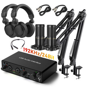 Ensemble complet de microphone à condensateur de studio professionnel, <span class=keywords><strong>casque</strong></span>, interface audio USB, carte son, kit d'enregistrement de podcast - Product Image 5