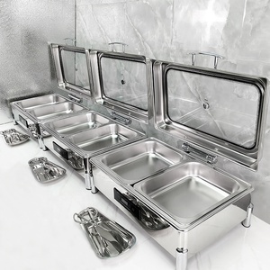 Calentador de <span class=keywords><strong>Buffet</strong></span> Eléctrico Rectangular, Equipo de Catering con Tapa de Vidrio y Acero Inoxidable <span class=keywords><strong>para</strong></span> Hoteles y Restaurantes, Diseño de Estufa <span class=keywords><strong>para</strong></span> Alimentos - Product Image 6