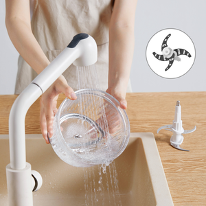 Robot culinaire électrique <span class=keywords><strong>4</strong></span> vitesses, <span class=keywords><strong>hachoir</strong></span> à viande, fonctionnement silencieux, <span class=keywords><strong>hachoir</strong></span> à légumes et préparateur de nourriture pour bébé, <span class=keywords><strong>bol</strong></span> en <span class=keywords><strong>verre</strong></span> 300W, <span class=keywords><strong>hachoir</strong></span> à viande. - Product Image 5