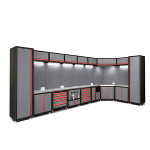 Bancs d'atelier modernes personnalisables, robustes, modulaires, à 12 tiroirs, étanches, résistants à la rouille, en acier, avec roues, antivol, capacité de 1000 kg - Product Image 1