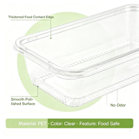 Boîte d'emballage alimentaire carrée transparente en PET recyclable jetable pour tomates fraîches, fraises, raisins, salades (plastique)