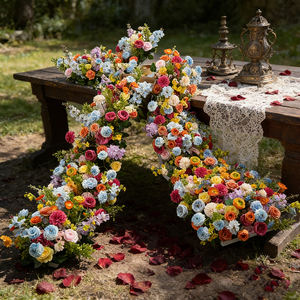 Guirnalda para Camino de Mesa, Decoración para Arreglos Florales de Boda, Centro de Mesa, Rosa, Flor Artificial - Product Image 3